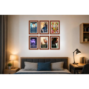 Pack Of 6 Laminated A4 Wall Posters | Spiritual, Motivational & Inspirational Designs | 250 GSM Photo Paper | Water-Resistant | Double-Sided Tape (F39076) Pack Of 6 Laminated A4 Wall Posters | Spiritual, Motivational & Inspirational Designs | 250 GSM Photo Paper | Water-Resistant | Double-Sided Tape (F39076)