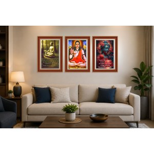 Pack Of 6 Laminated A4 Wall Posters | Spiritual, Motivational & Inspirational Designs | 250 GSM Photo Paper | Water-Resistant | Double-Sided Tape (F39323)