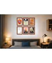 Pack Of 6 Laminated A4 Wall Posters | Spiritual, Motivational & Inspirational Designs | 250 GSM Photo Paper | Water-Resistant | Double-Sided Tape (F39045)