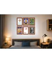 Pack Of 6 Laminated A4 Wall Posters | Spiritual, Motivational & Inspirational Designs | 250 GSM Photo Paper | Water-Resistant | Double-Sided Tape (F39036)