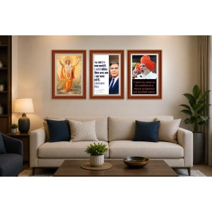 Pack Of 6 Laminated A4 Wall Posters | Spiritual, Motivational & Inspirational Designs | 250 GSM Photo Paper | Water-Resistant | Double-Sided Tape (F39349)