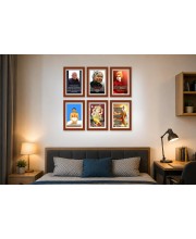 Pack Of 6 Laminated A4 Wall Posters | Spiritual, Motivational & Inspirational Designs | 250 GSM Photo Paper | Water-Resistant | Double-Sided Tape (F39262)