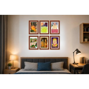 Pack Of 6 Laminated A4 Wall Posters | Spiritual, Motivational & Inspirational Designs | 250 GSM Photo Paper | Water-Resistant | Double-Sided Tape (F39009) Pack Of 6 Laminated A4 Wall Posters | Spiritual, Motivational & Inspirational Designs | 250 GSM Photo Paper | Water-Resistant | Double-Sided Tape (F39009)