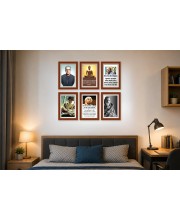 Pack Of 6 Laminated A4 Wall Posters | Spiritual, Motivational & Inspirational Designs | 250 GSM Photo Paper | Water-Resistant | Double-Sided Tape (F39107)