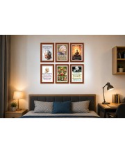 Pack Of 6 Laminated A4 Wall Posters | Spiritual, Motivational & Inspirational Designs | 250 GSM Photo Paper | Water-Resistant | Double-Sided Tape (F39396)