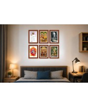 Pack Of 6 Laminated A4 Wall Posters | Spiritual, Motivational & Inspirational Designs | 250 GSM Photo Paper | Water-Resistant | Double-Sided Tape (F39279)