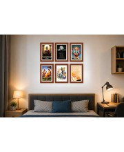 Pack Of 6 Laminated A4 Wall Posters | Spiritual, Motivational & Inspirational Designs | 250 GSM Photo Paper | Water-Resistant | Double-Sided Tape (F39119)