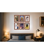 Pack Of 6 Laminated A4 Wall Posters | Spiritual, Motivational & Inspirational Designs | 250 GSM Photo Paper | Water-Resistant | Double-Sided Tape (F39220)