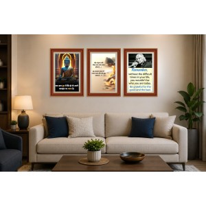 Pack Of 6 Laminated A4 Wall Posters | Spiritual, Motivational & Inspirational Designs | 250 GSM Photo Paper | Water-Resistant | Double-Sided Tape (F39401) Pack Of 6 Laminated A4 Wall Posters | Spiritual, Motivational & Inspirational Designs | 250 GSM Photo Paper | Water-Resistant | Double-Sided Tape (F39401)