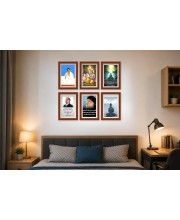 Pack Of 6 Laminated A4 Wall Posters | Spiritual, Motivational & Inspirational Designs | 250 GSM Photo Paper | Water-Resistant | Double-Sided Tape (F39111)