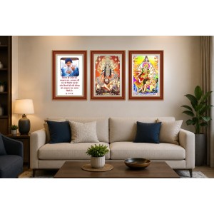 Pack Of 6 Laminated A4 Wall Posters | Spiritual, Motivational & Inspirational Designs | 250 GSM Photo Paper | Water-Resistant | Double-Sided Tape (F38972)