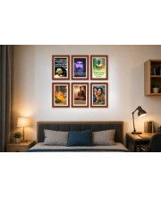 Pack Of 6 Laminated A4 Wall Posters | Spiritual, Motivational & Inspirational Designs | 250 GSM Photo Paper | Water-Resistant | Double-Sided Tape (F38954)