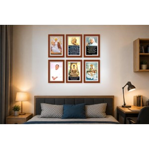 Pack Of 6 Laminated A4 Wall Posters | Spiritual, Motivational & Inspirational Designs | 250 GSM Photo Paper | Water-Resistant | Double-Sided Tape (F38983) Pack Of 6 Laminated A4 Wall Posters | Spiritual, Motivational & Inspirational Designs | 250 GSM Photo Paper | Water-Resistant | Double-Sided Tape (F38983)