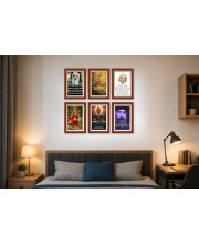 Pack Of 6 Laminated A4 Wall Posters | Spiritual, Motivational & Inspirational Designs | 250 GSM Photo Paper | Water-Resistant | Double-Sided Tape (F39296)
