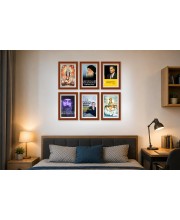 Pack Of 6 Laminated A4 Wall Posters | Spiritual, Motivational & Inspirational Designs | 250 GSM Photo Paper | Water-Resistant | Double-Sided Tape (F39444)