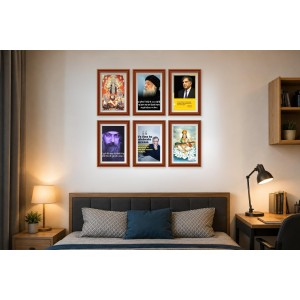 Pack Of 6 Laminated A4 Wall Posters | Spiritual, Motivational & Inspirational Designs | 250 GSM Photo Paper | Water-Resistant | Double-Sided Tape (F39444) Pack Of 6 Laminated A4 Wall Posters | Spiritual, Motivational & Inspirational Designs | 250 GSM Photo Paper | Water-Resistant | Double-Sided Tape (F39444)