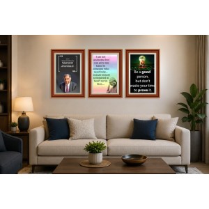 Pack Of 6 Laminated A4 Wall Posters | Spiritual, Motivational & Inspirational Designs | 250 GSM Photo Paper | Water-Resistant | Double-Sided Tape (F39040)