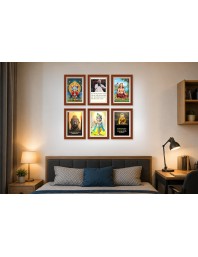 Pack Of 6 Laminated A4 Wall Posters | Spiritual, Motivational & Inspirational Designs | 250 GSM Photo Paper | Water-Resistant | Double-Sided Tape (F39246)