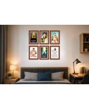Pack Of 6 Laminated A4 Wall Posters | Spiritual, Motivational & Inspirational Designs | 250 GSM Photo Paper | Water-Resistant | Double-Sided Tape (F39064)