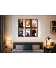 Pack Of 6 Laminated A4 Wall Posters | Spiritual, Motivational & Inspirational Designs | 250 GSM Photo Paper | Water-Resistant | Double-Sided Tape (F39356)