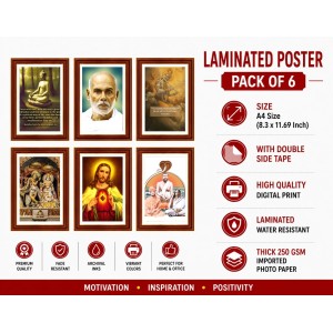 Pack Of 6 Laminated A4 Wall Posters | Spiritual, Motivational & Inspirational Designs | 250 GSM Photo Paper | Water-Resistant | Double-Sided Tape (F39053) Pack Of 6 Laminated A4 Wall Posters | Spiritual, Motivational & Inspirational Designs | 250 GSM Photo Paper | Water-Resistant | Double-Sided Tape (F39053)