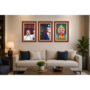 Pack Of 6 Laminated A4 Wall Posters | Spiritual, Motivational & Inspirational Designs | 250 GSM Photo Paper | Water-Resistant | Double-Sided Tape (F39300)