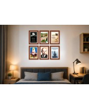 Pack Of 6 Laminated A4 Wall Posters | Spiritual, Motivational & Inspirational Designs | 250 GSM Photo Paper | Water-Resistant | Double-Sided Tape (F39276)