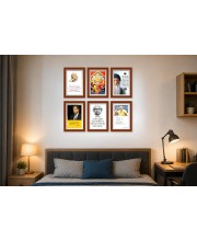 Pack Of 6 Laminated A4 Wall Posters | Spiritual, Motivational & Inspirational Designs | 250 GSM Photo Paper | Water-Resistant | Double-Sided Tape (F39402)