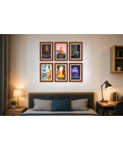 Pack Of 6 Laminated A4 Wall Posters | Spiritual, Motivational & Inspirational Designs | 250 GSM Photo Paper | Water-Resistant | Double-Sided Tape (F39198)