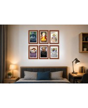Pack Of 6 Laminated A4 Wall Posters | Spiritual, Motivational & Inspirational Designs | 250 GSM Photo Paper | Water-Resistant | Double-Sided Tape (F39240)