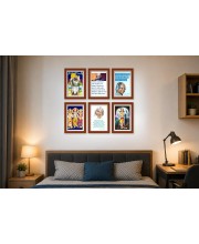 Pack Of 6 Laminated A4 Wall Posters | Spiritual, Motivational & Inspirational Designs | 250 GSM Photo Paper | Water-Resistant | Double-Sided Tape (F39233)