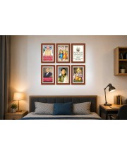 Pack Of 6 Laminated A4 Wall Posters | Spiritual, Motivational & Inspirational Designs | 250 GSM Photo Paper | Water-Resistant | Double-Sided Tape (F39245)