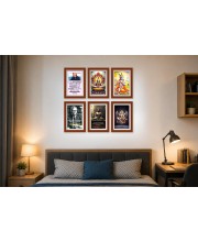 Pack Of 6 Laminated A4 Wall Posters | Spiritual, Motivational & Inspirational Designs | 250 GSM Photo Paper | Water-Resistant | Double-Sided Tape (F39317)