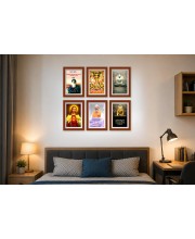 Pack Of 6 Laminated A4 Wall Posters | Spiritual, Motivational & Inspirational Designs | 250 GSM Photo Paper | Water-Resistant | Double-Sided Tape (F39237)