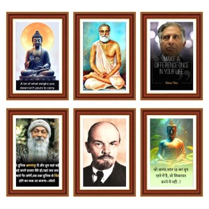 Pack Of 6 Laminated A4 Wall Posters | Spiritual, Motivational & Inspirational Designs | 250 GSM Photo Paper | Water-Resistant | Double-Sided Tape (F39278)