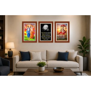 Pack Of 6 Laminated A4 Wall Posters | Spiritual, Motivational & Inspirational Designs | 250 GSM Photo Paper | Water-Resistant | Double-Sided Tape (F39289)
