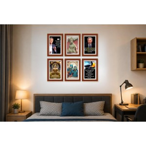 Pack Of 6 Laminated A4 Wall Posters | Spiritual, Motivational & Inspirational Designs | 250 GSM Photo Paper | Water-Resistant | Double-Sided Tape (F38996) Pack Of 6 Laminated A4 Wall Posters | Spiritual, Motivational & Inspirational Designs | 250 GSM Photo Paper | Water-Resistant | Double-Sided Tape (F38996)