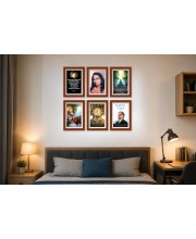 Pack Of 6 Laminated A4 Wall Posters | Spiritual, Motivational & Inspirational Designs | 250 GSM Photo Paper | Water-Resistant | Double-Sided Tape (F39063)