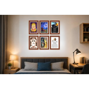 Pack Of 6 Laminated A4 Wall Posters | Spiritual, Motivational & Inspirational Designs | 250 GSM Photo Paper | Water-Resistant | Double-Sided Tape (F38984) Pack Of 6 Laminated A4 Wall Posters | Spiritual, Motivational & Inspirational Designs | 250 GSM Photo Paper | Water-Resistant | Double-Sided Tape (F38984)