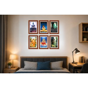 Pack Of 6 Laminated A4 Wall Posters | Spiritual, Motivational & Inspirational Designs | 250 GSM Photo Paper | Water-Resistant | Double-Sided Tape (F39423) Pack Of 6 Laminated A4 Wall Posters | Spiritual, Motivational & Inspirational Designs | 250 GSM Photo Paper | Water-Resistant | Double-Sided Tape (F39423)