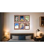 Pack Of 6 Laminated A4 Wall Posters | Spiritual, Motivational & Inspirational Designs | 250 GSM Photo Paper | Water-Resistant | Double-Sided Tape (F39252)