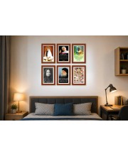 Pack Of 6 Laminated A4 Wall Posters | Spiritual, Motivational & Inspirational Designs | 250 GSM Photo Paper | Water-Resistant | Double-Sided Tape (F38960)