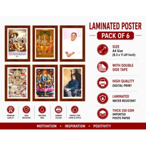 Pack Of 6 Laminated A4 Wall Posters | Spiritual, Motivational & Inspirational Designs | 250 GSM Photo Paper | Water-Resistant | Double-Sided Tape (F39434) Pack Of 6 Laminated A4 Wall Posters | Spiritual, Motivational & Inspirational Designs | 250 GSM Photo Paper | Water-Resistant | Double-Sided Tape (F39434)