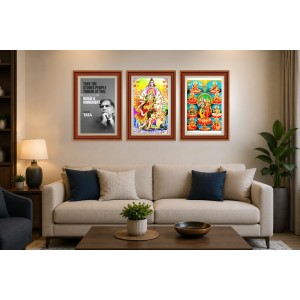 Pack Of 6 Laminated A4 Wall Posters | Spiritual, Motivational & Inspirational Designs | 250 GSM Photo Paper | Water-Resistant | Double-Sided Tape (F39328)