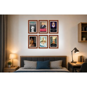 Pack Of 6 Laminated A4 Wall Posters | Spiritual, Motivational & Inspirational Designs | 250 GSM Photo Paper | Water-Resistant | Double-Sided Tape (F39181) Pack Of 6 Laminated A4 Wall Posters | Spiritual, Motivational & Inspirational Designs | 250 GSM Photo Paper | Water-Resistant | Double-Sided Tape (F39181)