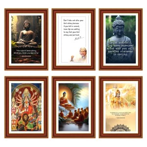 Pack Of 6 Laminated A4 Wall Posters | Spiritual, Motivational & Inspirational Designs | 250 GSM Photo Paper | Water-Resistant | Double-Sided Tape (F39057) Pack Of 6 Laminated A4 Wall Posters | Spiritual, Motivational & Inspirational Designs | 250 GSM Photo Paper | Water-Resistant | Double-Sided Tape (F39057)