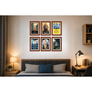 Pack Of 6 Laminated A4 Wall Posters | Spiritual, Motivational & Inspirational Designs | 250 GSM Photo Paper | Water-Resistant | Double-Sided Tape (F39059) Pack Of 6 Laminated A4 Wall Posters | Spiritual, Motivational & Inspirational Designs | 250 GSM Photo Paper | Water-Resistant | Double-Sided Tape (F39059)