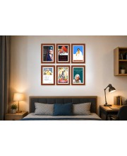 Pack Of 6 Laminated A4 Wall Posters | Spiritual, Motivational & Inspirational Designs | 250 GSM Photo Paper | Water-Resistant | Double-Sided Tape (F39173)