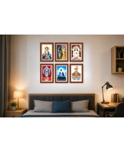 Pack Of 6 Laminated A4 Wall Posters | Spiritual, Motivational & Inspirational Designs | 250 GSM Photo Paper | Water-Resistant | Double-Sided Tape (F38945)