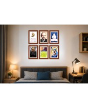 Pack Of 6 Laminated A4 Wall Posters | Spiritual, Motivational & Inspirational Designs | 250 GSM Photo Paper | Water-Resistant | Double-Sided Tape (F39215)